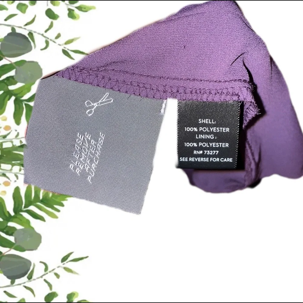Purple pleated asymmetrical dress | simply Vera Wang | sundress | pleated skirt - Picture 4 of 4